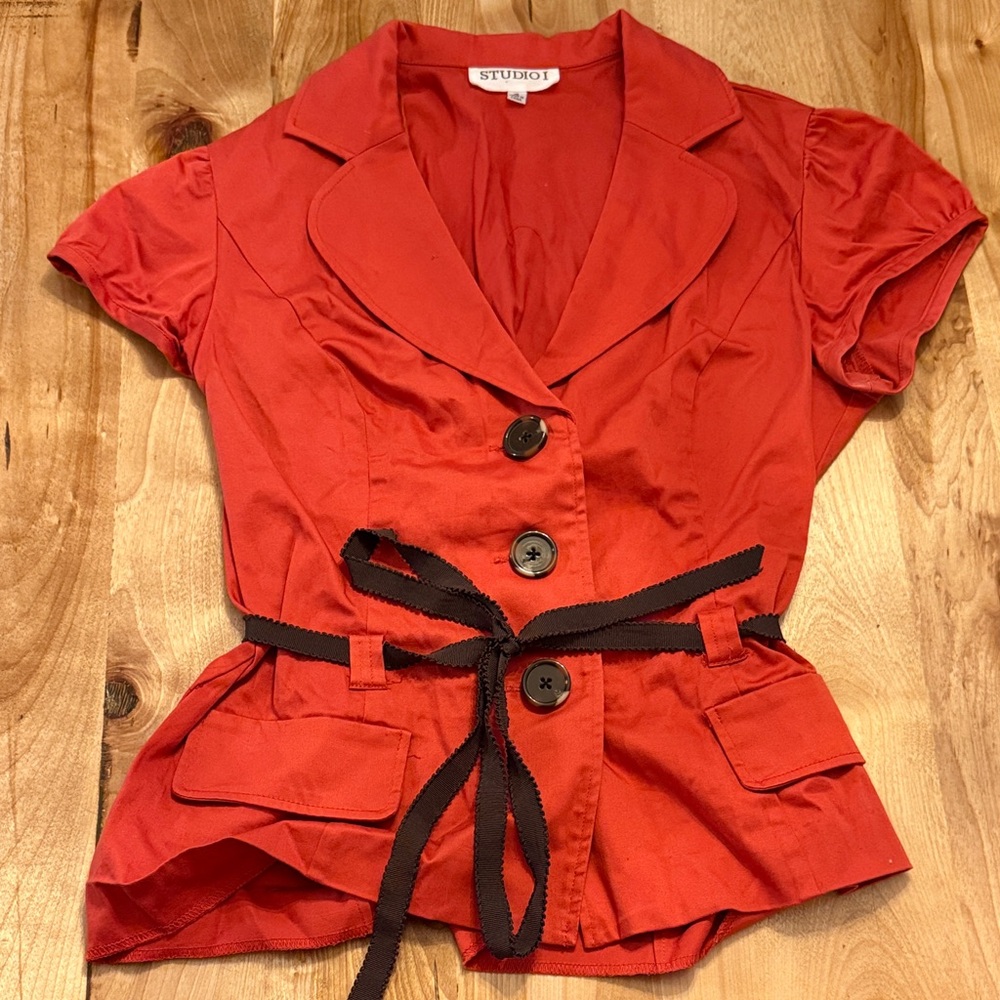 Studio Scarlet Blazer with Brown Belt